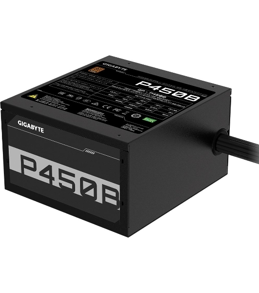 Блок питания Gigabyte GP-P450B, 450Вт, 80 PLUS Bronze, APFC 120мм, черный