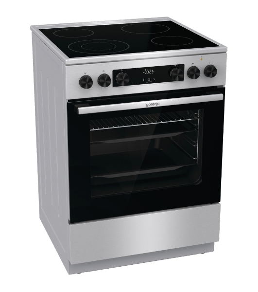Плита электрическая Gorenje GECS6C70XC серебристый, конфорок 4 электрических, духовка 71 л, 60 см x 85 см x 60 см