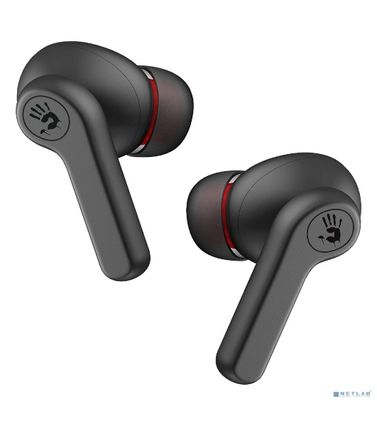 Наушники TWS A4Tech Bloody M30 черный/красный, внутриканальные, Bluetooth, до 22 ч
