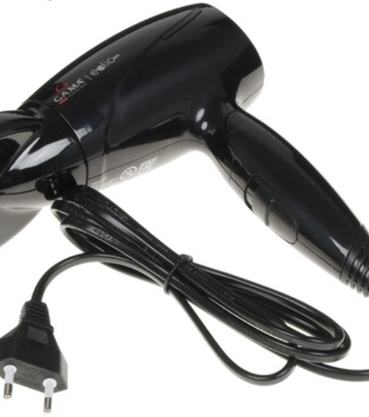 Фен GA.MA GH0201 EOLIC MINI CX черный, 1600 Вт, компактный, ионизация