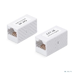 Проходной адаптер (coupler) Cabeus, RJ45(8p8c), кат. 5е, неэкр., белый, фото 1