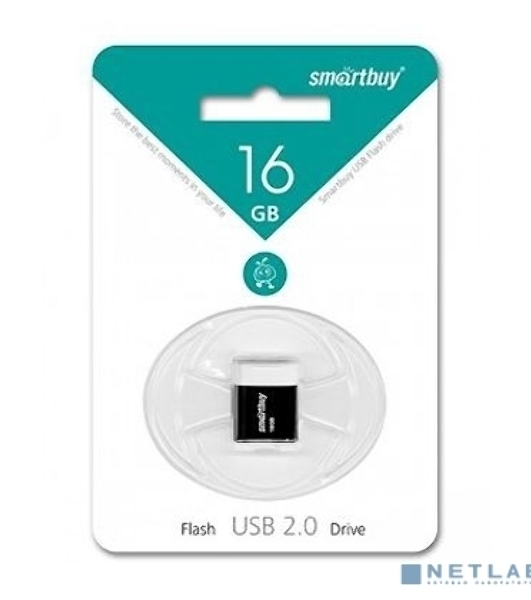 Флешка USB SmartBuy LARA black (SB16GBLARA-K), 16Gb, USB 2.0, R/W 15/5, черный/белый