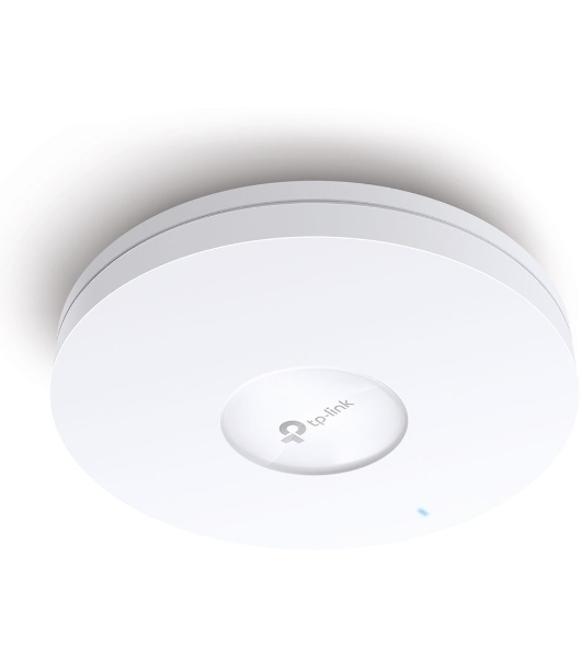 Точка доступа TP-Link 11AX dual-band ceiling access point, up to 1200 Mbit/s at 5 GHz and up to 574 Mbit/s at 2.4 GHz, 1 10/100/1000Mbps LAN port, support PoE 802.3at standard, support BSS coloring, Seamless Roaming, Mesh, Band Steering, Airtime Fairness, MU-MIMO, ma