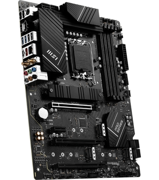 Материнская плата MSI PRO Z790-P WIFI, LGA 1700, Intel Z790, 4xDDR5, 6xSATA, 4xM.2, 1xPCIe 5.0 x16, 1xPCIe 4.0 x16, 1xPCIe 3.0 x16, 1xPCIe x1, 1xHDMI, 1xDP, 1x2.5Gb LAN, 4xUSB-A 2.0, 2xUSB-A 3.2 Gen 1, 1xUSB-A 3.2 Gen 2, 1xUSB-C 3.2 Gen 2x2, 6x3.5мм, 7.1, ATX