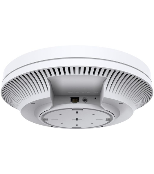 Точка доступа TP-Link 11AX dual-band ceiling access point, up to 1200 Mbit/s at 5 GHz and up to 574 Mbit/s at 2.4 GHz, 1 10/100/1000Mbps LAN port, support PoE 802.3at standard, support BSS coloring, Seamless Roaming, Mesh, Band Steering, Airtime Fairness, MU-MIMO, ma