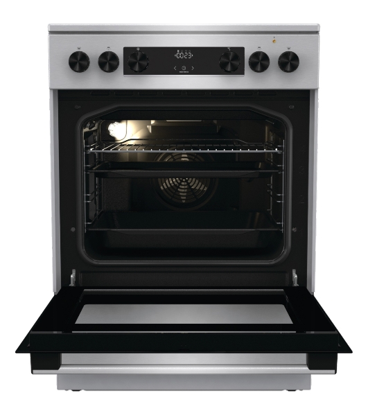 Плита электрическая Gorenje GECS6C70XC серебристый, конфорок 4 электрических, духовка 71 л, 60 см x 85 см x 60 см