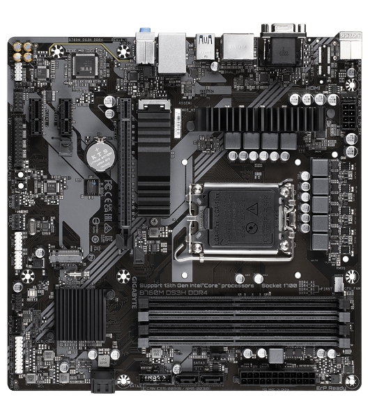 Материнская плата Gigabyte B760M DS3H DDR4, LGA 1700, Intel B760, 4xDDR4, 4xSATA, 2xM.2, 1xPCIe 4.0 x16, 2xPCIe x1, 1xHDMI, 1xDP, 1xVGA, 1x 2.5Gb LAN, 3xUSB-A 3.2 Gen 1, 1xUSB-C 3.2 Gen 2, 2xUSB-A 2.0, 3x3.5 мм, 7.1, mATX