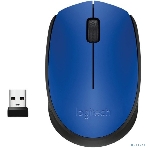 Мышь беспроводная Logitech M171 синий, 1000 dpi, радиоканал, USB, кнопки - 3, фото27