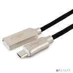 Кабель USB2.0 Cablexpert CC-P-mUSB02Bk-0.5M, AM/microB, серия Platinum, длина 0.5м, черный, блистер, фото4