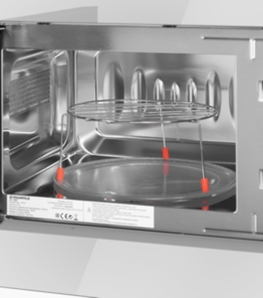 Микроволновая печь встраиваемая Maunfeld JBMO820GW01 белый, 20 л, 1080 Вт, переключатели - сенсор/поворотный механизм