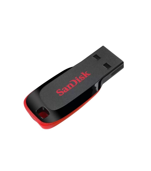 Флешка USB Sandisk CZ50 Cruzer Blade (SDCZ50-064G-B35), 64Gb, USB 2.0, R/W 15/4, черный/красный