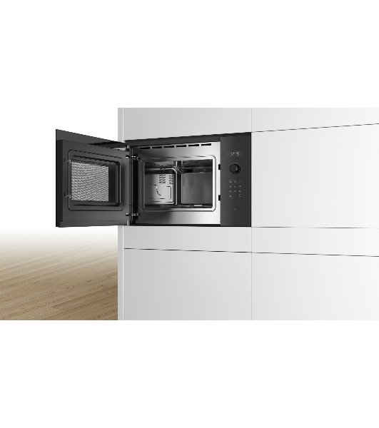 Микроволновая печь встраиваемая Bosch BFL554MB0 черный, 25 л, 900 Вт, переключатели - поворотный механизм/сенсор