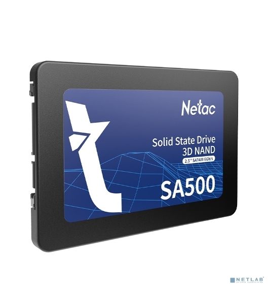 Накопитель SSD Netac SA500, 120Gb, SATA III, 2.5', R/W 500/400