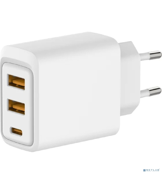Сетевое зарядное устройство Rexant с двумя портами USB-A и одним портом USB-C, 10 Вт