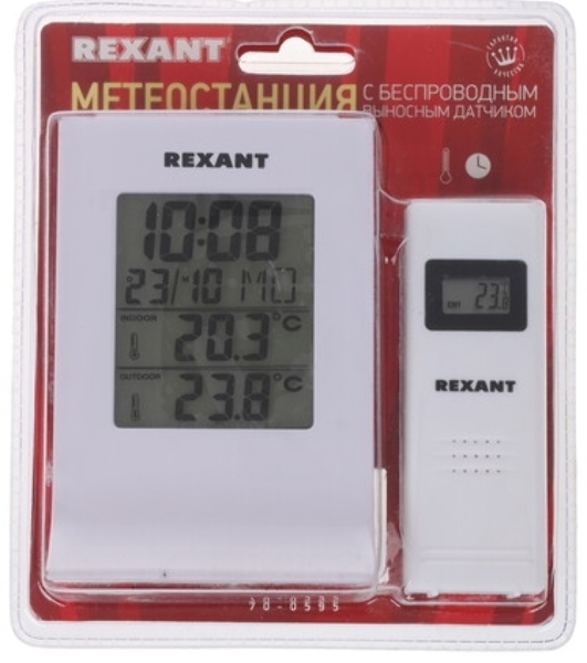 Метеостанция с беспроводным выносным датчиком Rexant