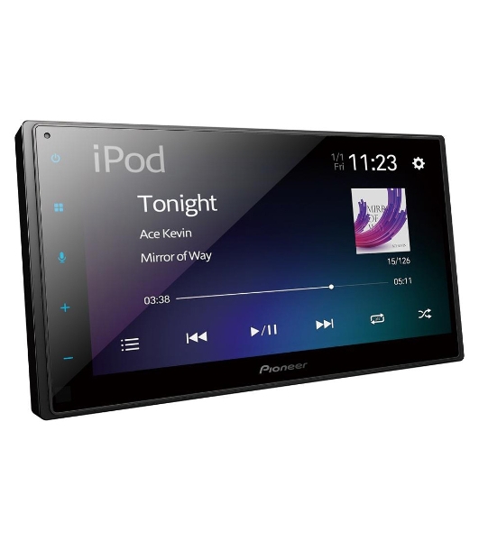 Автомагнитола Pioneer DMH-A4450BT, 2 DIN, 6.8', Bluetooth, USB Type-A, AUX, CarPlay, пульт ДУ
