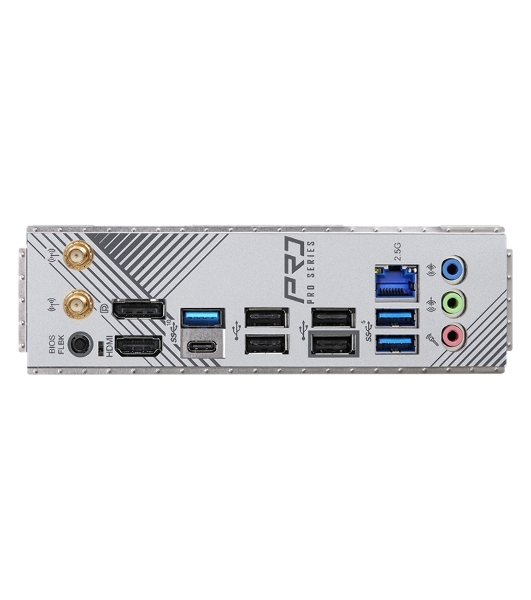 Материнская плата ASRock B650M Pro RS WiFi, AM5, AMD B650, 4xDDR5, 4xSATA, 3xM.2, 1xPCIe 4.0 x16, 1xPCIe 3.0 x16, 1xHDMI, 1xDP, 1x2.5Gb LAN, Wi-Fi 6E, Bluetooth 5.2, 1xUSB-C 10Gbps, 1xUSB-A 10Gbps, 2xUSB-A 5Gbps, 4xUSB-A 2.0, 3x3.5 мм, 7.1, mATX