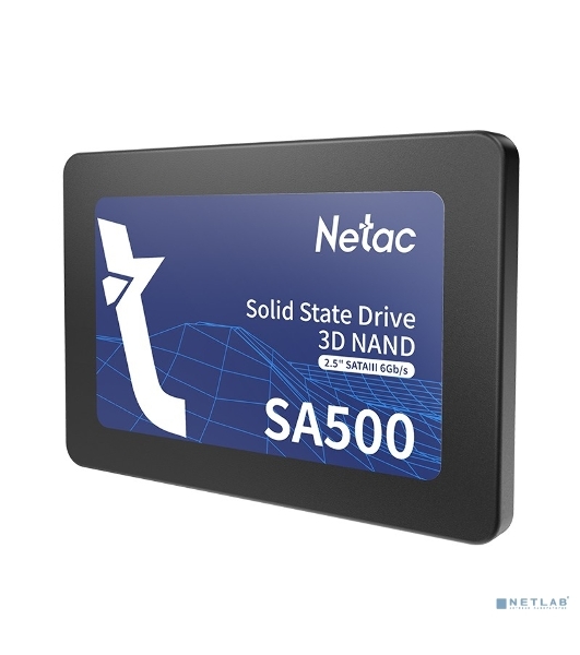 Накопитель SSD Netac SA500, 120Gb, SATA III, 2.5', R/W 500/400