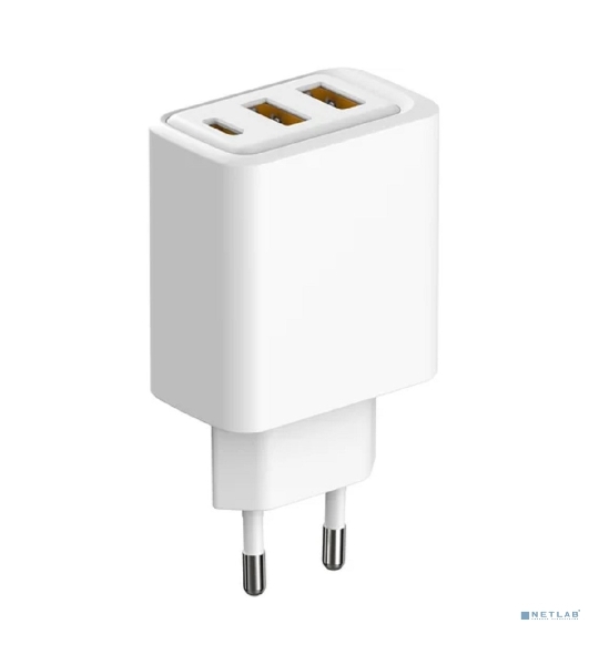 Сетевое зарядное устройство Rexant с двумя портами USB-A и одним портом USB-C, 10 Вт