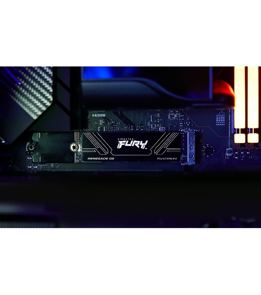 Накопитель SSD Kingston Fury Renegade, 4096Gb, M.2(22x80мм), NVMe, PCIe 5.0 x4, 3D TLC, R/W 14800/14000MB/s, IOPs 2 200 000/2 200 000, TbW 4000, DWPD 0.5 (12 мес)