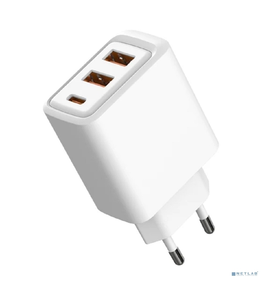 Сетевое зарядное устройство Rexant с двумя портами USB-A и одним портом USB-C, 10 Вт