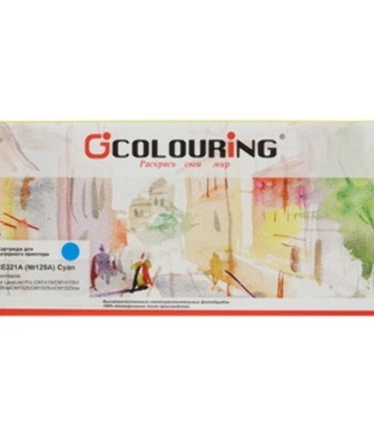 Картридж лазерный Colouring CG-CE321A голубой (1300 стр.) для принтеров HP LJ CP1525N/CP1525NW/CM1415/1415fnw
