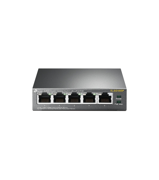 Коммутатор TP-Link SMBTL-SG1005P 5-портовый гигабитный настольный коммутатор с 4 портами PoE SMB 56W