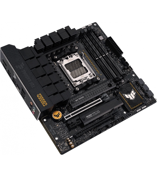 Материнская плата ASUS TUF GAMING B650M-PLUS, AM5, AMD B650, 4xDDR5, 4xSATA, 2xM.2, 1xPCIe 4.0 x16, 1xPCIe 4.0 x4, 1xDP, 1xHDMI, 1x 2.5Gb LAN, 4xUSB-A 3.2 Gen 2, 1xUSB-A 3.2 Gen 1, 1xUSB-C 3.2 Gen 2x2, 5x3.5 мм, 7.1, mATX