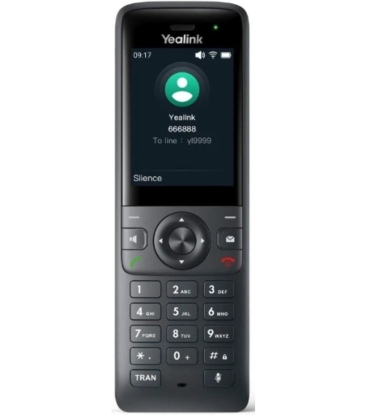 Беспроводной Wi-Fi SIP-телефон Yealink AX83H, экран 2.4', Wi-Fi 6, виброоповещение, Bluetooth, 3.5мм, Type-C, SNC, звук HD (AX83H)