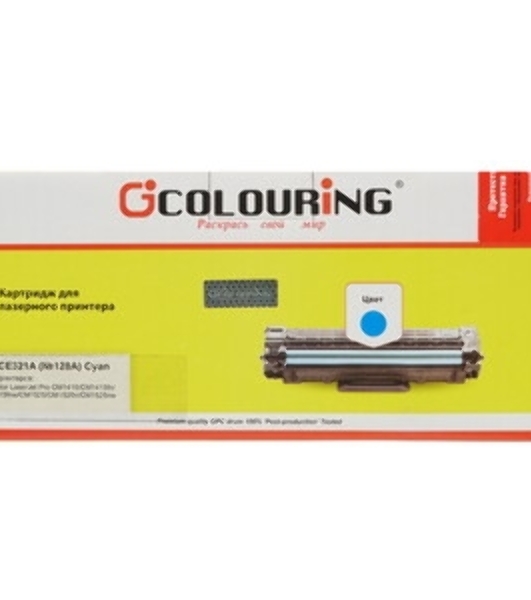Картридж лазерный Colouring CG-CE321A голубой (1300 стр.) для принтеров HP LJ CP1525N/CP1525NW/CM1415/1415fnw