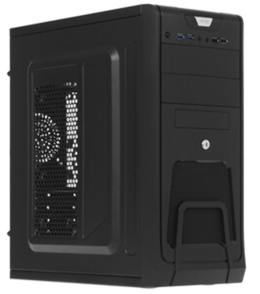 Компьютерный корпус Miditower ExeGate EX283215RUS CP-603UB Black, ATX, (CP350W, 80мм), 2*USB+2*USB 3.0, Audio, замок блокировки кнопки питания