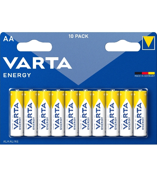 Батарейка Varta ENERGY LR6 AA BL10 Alkaline 1.5V (4106) (10/200/36000) (10 шт.)