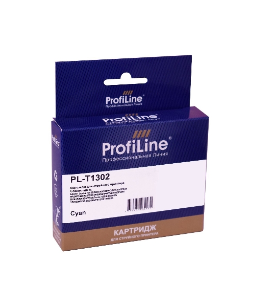 Картридж струйный ProfiLine PL-T1302 для принтеров Epson Stylus SX525WD/SX535WD/SX620/Office B42WD/BX525/BX535/BX625FWD/BX635FWD/BX925/BX935/WorkForce 525/630/3010/3520DWF/3530/3540/7015/7515/7525 с чернилами Cyan 10,1 мл