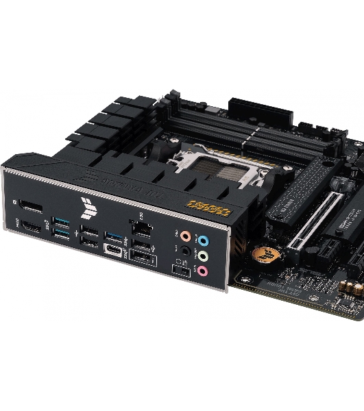 Материнская плата ASUS TUF GAMING B650M-PLUS, AM5, AMD B650, 4xDDR5, 4xSATA, 2xM.2, 1xPCIe 4.0 x16, 1xPCIe 4.0 x4, 1xDP, 1xHDMI, 1x 2.5Gb LAN, 4xUSB-A 3.2 Gen 2, 1xUSB-A 3.2 Gen 1, 1xUSB-C 3.2 Gen 2x2, 5x3.5 мм, 7.1, mATX