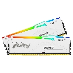 Оперативная память Kingston Fury Beast, DDR5, 32Gb (2x16Gb), 5200MHz, CL40, DIMM, с радиаторами, RGB, белый, фото5