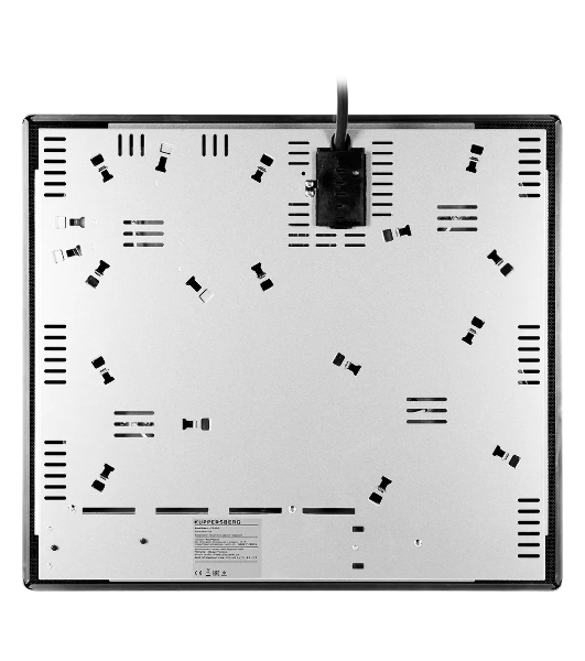 Встраиваемые электрические панели Kuppersberg ECS 639 F Электрическая независимая варочная панель, стеклокерамика KANGER, ширина 60 см, 4 зоны ускоренного нагрева HI-Light, управление электронное сенсорное/слайдер, 5 цифровых дисплев, 9 уровней мощности, автомаическое отключение, защита от детей/блокировка панели управления, индикаторы остаточного тепла, таймер, Stop & Go, черный