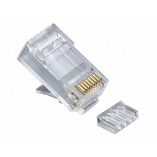 Вилка RJ-45 (8P8C) PLUG5UP-INSERT универсальная cat.5e со вставкой, контакты 30 микродюймов' (100 шт.)