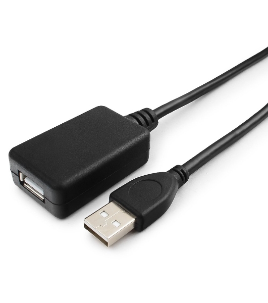 Кабель-удлинитель USB2.0 активный Gembird/Cablexpert UAE-01-10M, AM/AF, 10м