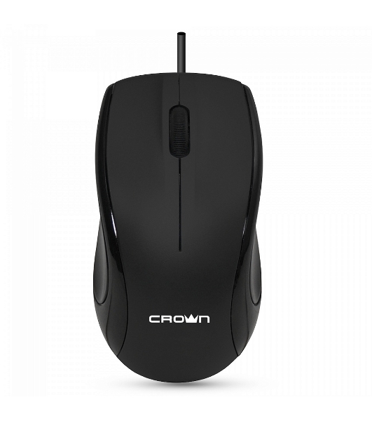 Мышь проводная Crown CMM-31 черный, 1000 dpi, USB, кнопки - 3