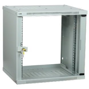 Шкаф LINEA WE 9U 600x600 мм дверь стекло серый ITK