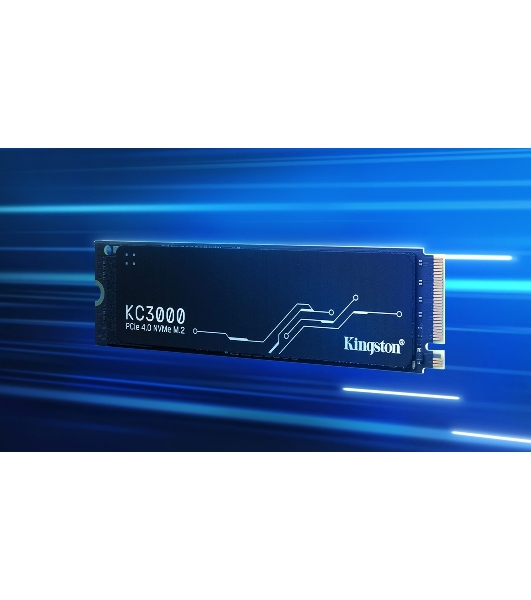 Накопитель SSD Kingston 512Gb M.2 KC3000 SKC3000S/512G (PCI-E 4.0 x4, up to 7000/3900Mbs, 3D TLC, NVMe, 400TbW, Phison E18, 22х80мм, LP heatsink)