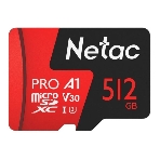 Флеш карта MicroSD card Netac P500 Extreme Pro 512Gb, retail version w/SD adapter, фото4