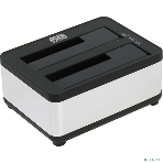 Докстанция 2x2,5'/3,5' SATAIII AgeStar 3UBT8 (SILVER) USB 3.0, пластик, серебристый, фото3