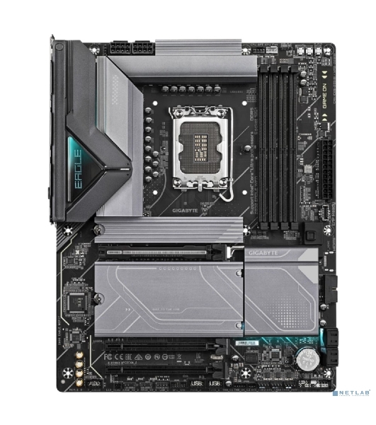 Материнская плата Gigabyte Z890 EAGLE WIFI7, LGA 1851, Intel Z890, 4xDDR5, 4xSATA, 4xM.2, 1xPCIe 5.0 x16, 2xPCIe 4.0 x4, 1xDP, 1xUSB-C, 1x 2.5Gb LAN, 4xUSB-A 3.2 Gen 1, 2xUSB-A 3.2 Gen 2, 3x3.5 мм, 7.1, 1xUSB4, ATX
