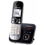 Телефон беспроводной (DECT) Panasonic KX-TG6821RUB черный, автоответчик,определитель номера,телефонный справочник 120 зап., фото 1