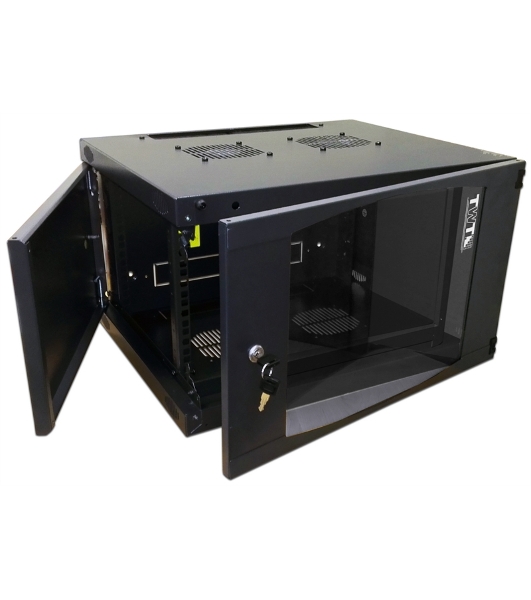 Шкаф настенный Next, 15U 550x450, стеклянная дверь, черный