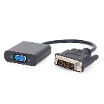 Переходник DVI-D-VGA Cablexpert A-DVID-VGAF-01, 25M/15F, кабеля 0,2м, черный, пакет, фото 1