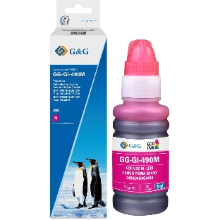 Чернила G&G GG-GI-490M GI-490 пурпурный 70мл для Canon Pixma G1400/G2400/G3400/G4400