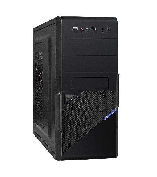Компьютерный корпус Minitower ExeGate BA-201-UNS450 (mATX, БП UNS450 с вент. 12см, 2хUSB, аудио, черный)
