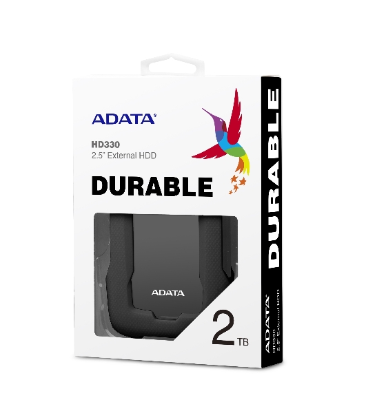 Внешний HDD 2.5' ADATA HD330, 2TB, USB 3.2 Gen 1 Type-A, 5400 rpm, черный